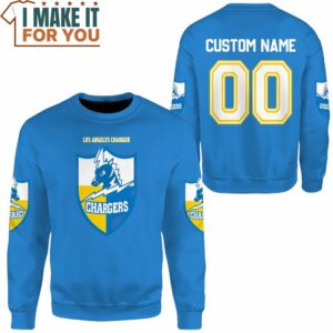 NFL Pokemon Los Angeles Chargers Custom Name Sweatshirt Presents for Pokemon Fans 2 1