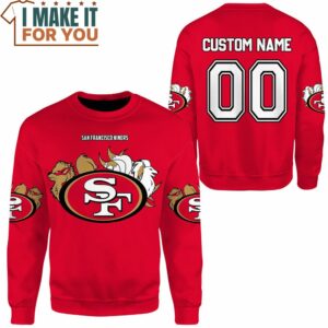NFL Pokemon San Francisco Niners Custom Name Sweatshirt Presents for Pokemon Fans 2 1