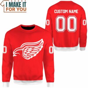Hockey Detroit Red Wings Custom Name Sweatshirt Awesome Pokemon Gifts 2