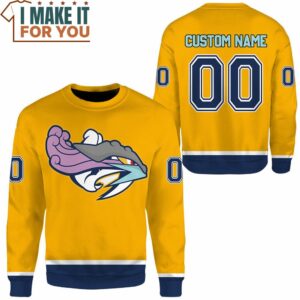 Hockey Nashville Predators Custom Name Sweatshirt Best Pokemon Gifts for Adults 2