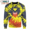 Tie Dye Pokemon Garchomp Face Custom Name Sweatshirt, Perfect Present for Pokemon Fans