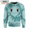 Tie Dye Pokemon Squirtle Face Custom Name Sweatshirt, Perfect Present for Pokemon Fans