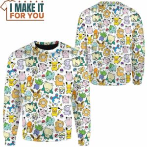 Pokemon All Poke Seamless Pattern Sweashirt Best Gift Ideas for Pokemon Lover 2