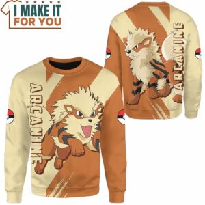Pokemon Arcanine Sweatshirt Apparel Best Gift Ideas for Pokemon Lover 2