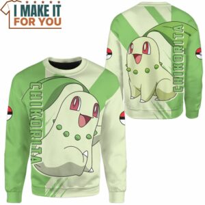 Pokemon Chikorita Sweashirt Best Gift Ideas for Pokemon Lover 2