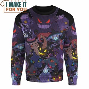 Pokemon Ghost Sweashirt Best Gift Ideas for Pokemon Lover 2