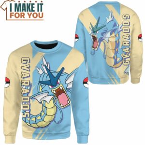 Pokemon Gyarados Sweashirt Best Gift Ideas for Pokemon Lover 2