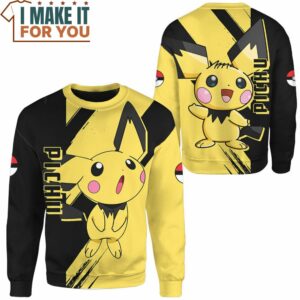 Pokemon Pichu Sweashirt Best Gift Ideas for Pokemon Lover 2