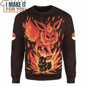 Pokemon Evolve Flareon Sweatshirt Exciting Pokemon Gift Ideas 2