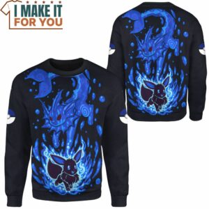 Pokemon Evolve Vaporeon Sweatshirt Exciting Pokemon Gift Ideas 2