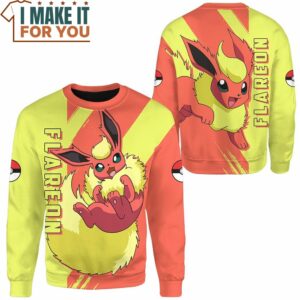 Pokemon Flareon Sweatshirt Top Pokemon Gifts for Adults 2