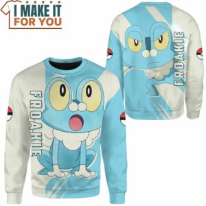 Pokemon Froakie Sweatshirt Top Pokemon Gifts for Adults 2