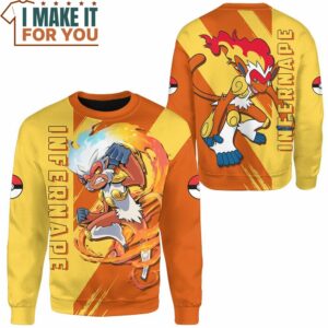 Pokemon Infernape Hoodie Sweatshirt Apparel Top Pokemon Gifts for Adults 2
