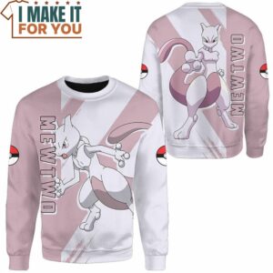 Pokemon Mewtwo Hoodie Sweatshirt Top Pokemon Gifts for Adults 2