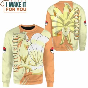 Pokemon Ninetales Sweatshirt Top Pokemon Gifts for Adults 2