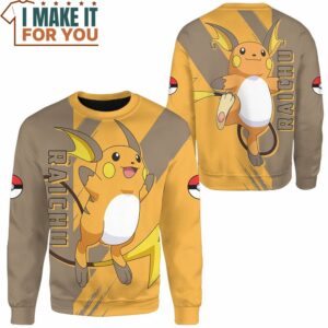 Pokemon Raichu Sweatshirt Top Pokemon Gifts for Adults 2
