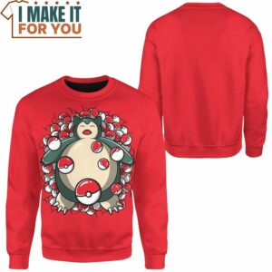 Pokemon Snore Red Sweatshirt Best Gift Ideas for Pokemon Lover 2
