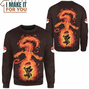 Pokemon Evolve Chimchar within Infernape Sweatshirt Gifts for Pokemon Lovers 2