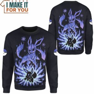 Pokemon Evolve Glaceon Sweatshirt Gifts for Pokemon Lovers 2