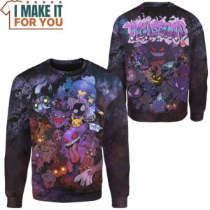 Pokemon Ghost Type Sweatshirt Cool Pokemon Gifts for Fans 2