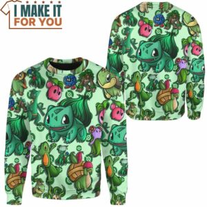Pokemon Grass Sweatshirt Cool Pokemon Gifts for Fans 2