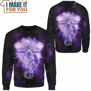 Pokemon Mew Two Starry Sky of Wrath Sweatshirt Amazing Presents for Pokemon Fans of All Ages 2