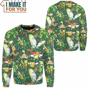 Pokemon Bug Type Seamless Pattern Sweatshirt Best Gift Ideas for the Ultimate Pokemon Lover 2