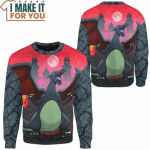 Pokemon Charizard Pixel Christmas Sweatshirt Gifts for Pokemon Lovers 2