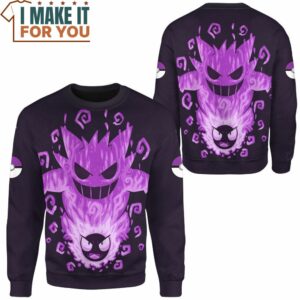 Pokemon Evolve Gastly Gengar Christmas Sweatshirt Pokemon Gifts for Men 2