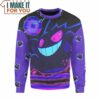Pokemon Gengar Ghost Pixel Purple Sweatshirt, Pokemon Gifts for Adults