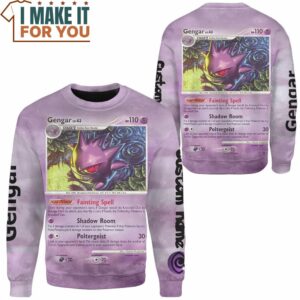 Pokemon Gengar Stormfront Custom Name Sweatshirt Personalized Pokemon Gifts 2