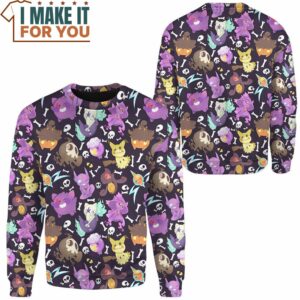 Pokemon Ghost Type Seamless Pattern Sweatshirt Affordable Pokemon Gifts 2