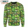 Pokemon Grass Seamless Pattern 3D Sweatshirt, Affordable Pokemon Gifts