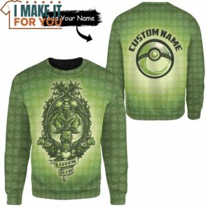 Pokemon I Choose Grass Custom Name Sweatshirt Top Pokemon Gifts for Adults 2