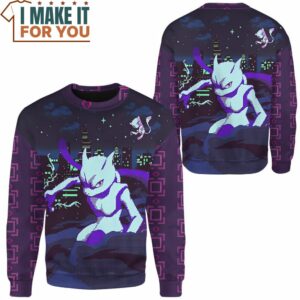 Pokemon Mew Two Dark Pixel Sweatshirt Gifts for Pokemon Lovers 2