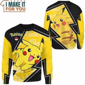 Pokemon Pikachu Classic Sweatshirt Unique Presents for the Stylish Pokemon Lover 2