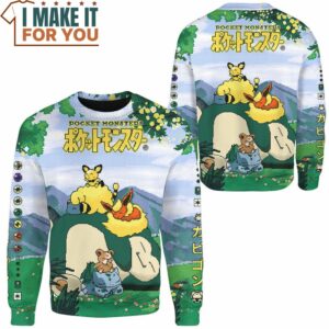 Pokemon Snorlax Pixel Christmas Sweatshirt Best Pokemon Gifts for Your Loved Ones 2