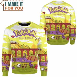 Pokemon Sword and Shield Pixel Sweatshirt Top Pokemon Gifts for Adults 2