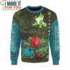 Pokemon Venusaur Grass Pixel Christmas Sweatshirt, Pokemon Gifts for Men
