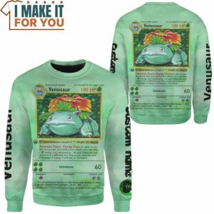 Pokemon Venusaur Custom Name Sweatshirt Gifts for Pokemon Lovers 2