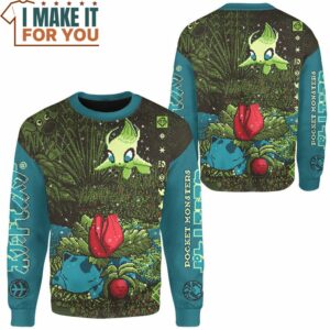 Pokemon Venusaur Grass Pixel Christmas Sweatshirt Pokemon Gifts for Men 2