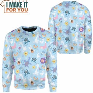Pokemon Water Seamless Pattern 3D Christmas Sweatshirt Pokemon Gifts for Adults 2