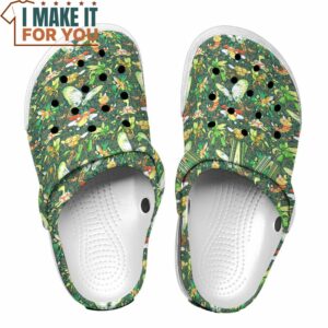 Pokemon Bug Type Seamless Pattern Classic Clogs Unique Pokemon Gifts 3