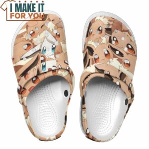 Pokemon Cute Eevee Seamless Pattern Classic Clogs Unique Pokemon Gifts 2