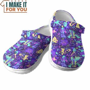Pokemon Ghost Type Seamless Pattern Classic Clogs Unique Pokemon Gifts 2