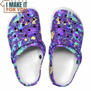 Pokemon Ghost Type Seamless Pattern Classic Clogs Unique Pokemon Gifts 3