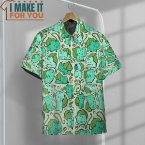 Pokemon Bulbasaur Funny Hawaiian Button Shirt Best Gift Ideas for the Ultimate Pokemon Lover 2