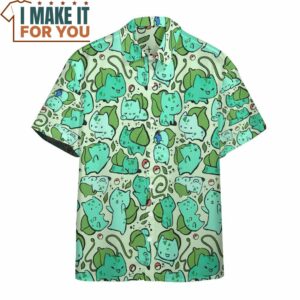 Pokemon Bulbasaur Funny Hawaiian Button Shirt Best Gift Ideas for the Ultimate Pokemon Lover 3