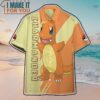 Pokemon Charmander Hawaiian Button Shirt, Top Pokemon Gifts for Adults
