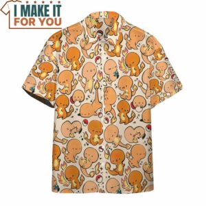Pokemon Charmander Hawaiian Button Shirt Exciting Pokemon Gift Ideas 3